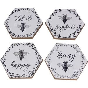 Honey Bee Coaster Set